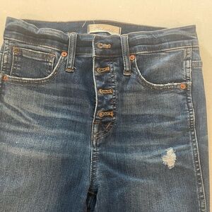 Madewell High Rise Button Front jeans